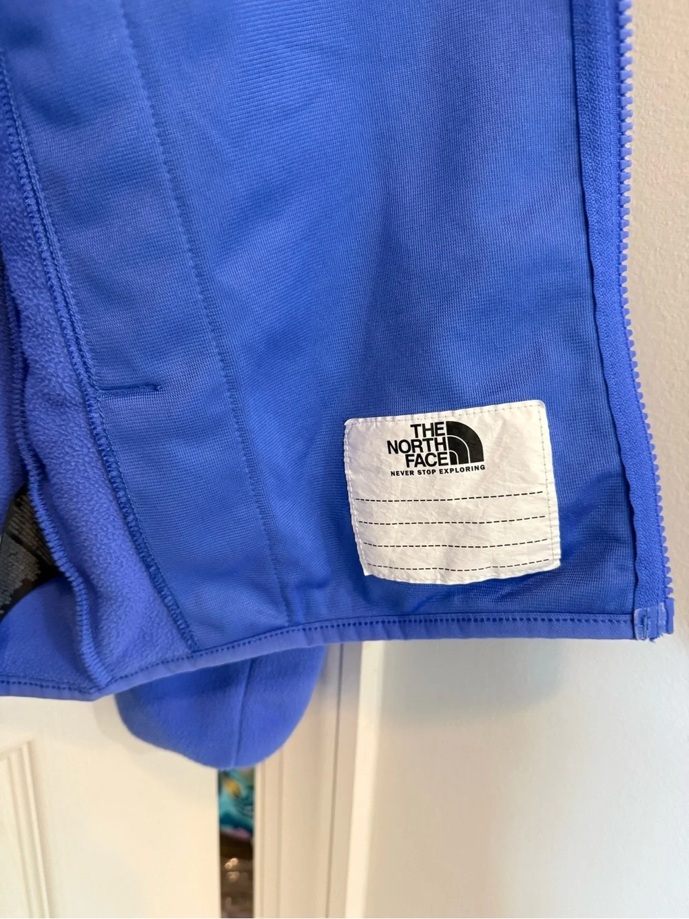 The North Face Girls XL Periwinkle Blue Fleece Full Zip Hooded Jacket